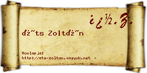 Áts Zoltán névjegykártya
